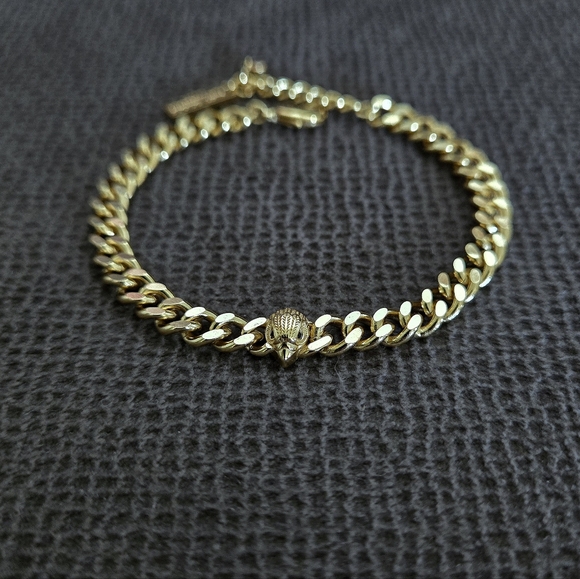 Kurt Geiger Jewelry - Kurt Geiger Gold Chain Bracelet with Pavé Animal Head Accent